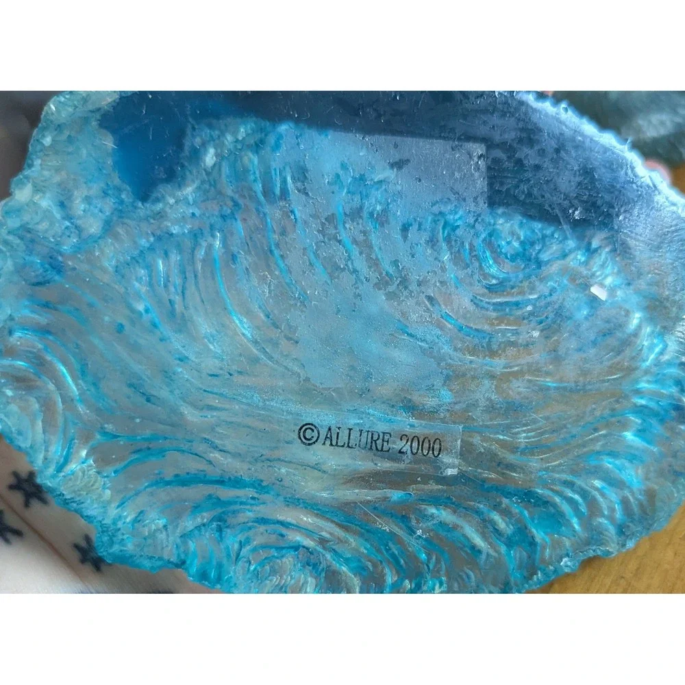 Allure 2000 Vintage Blue Dolphin Resin Bathroom Set 4 Piece Ocean Theme